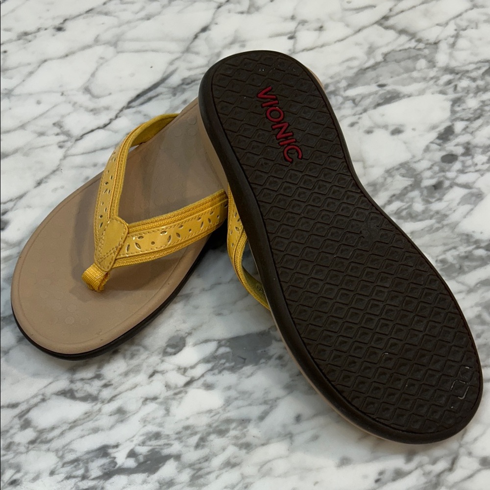 Vionic Yellow Women's Sandals - Picture 2 of 6